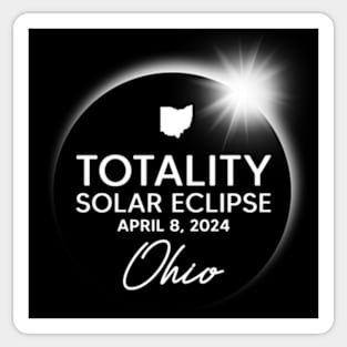 Ohıo Total Solar Eclipse 2024 Sticker